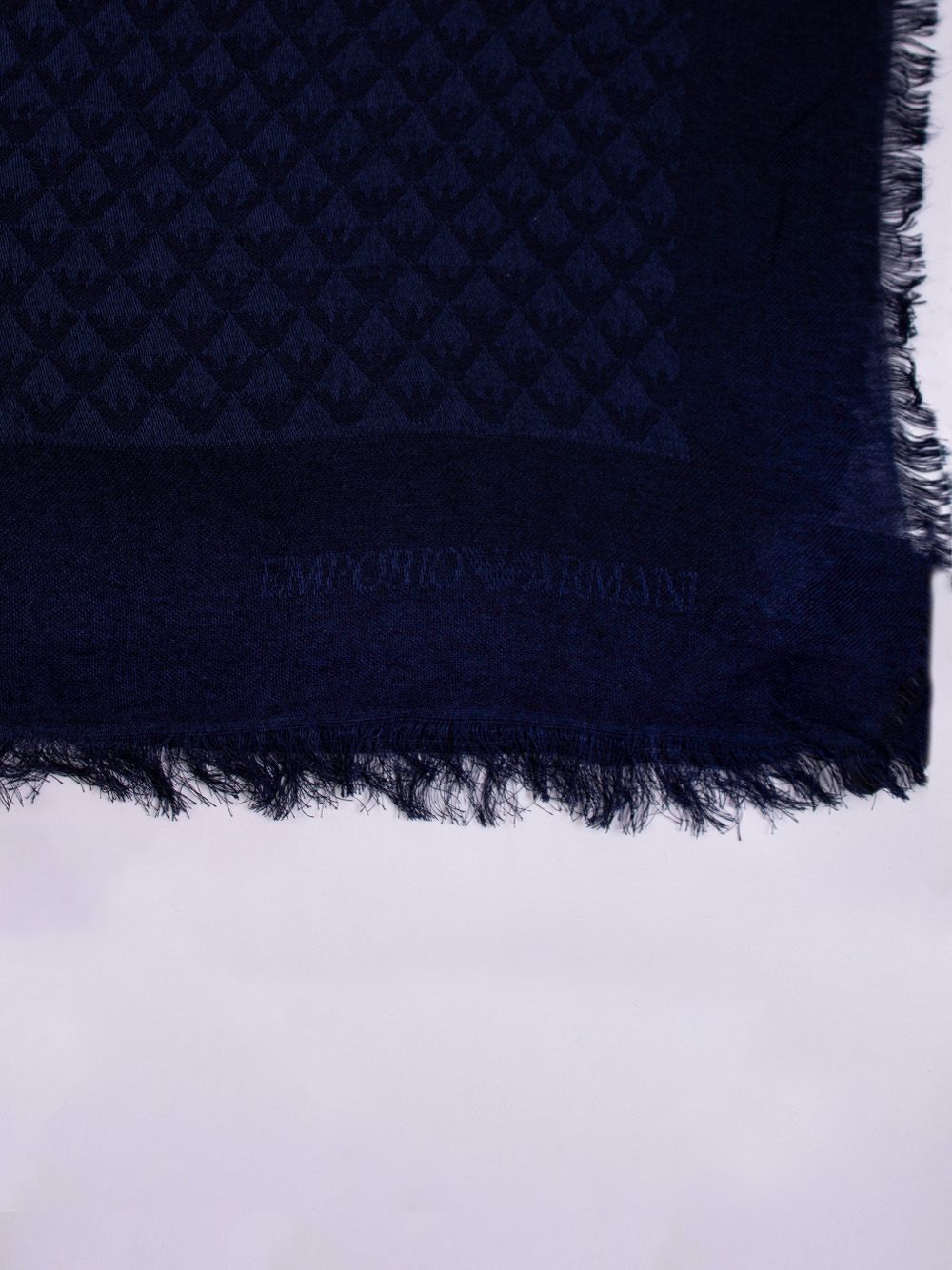 Elegant Blue Viscose Stole - Exquisite Italian Craft