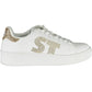 Elegant White Lace-up Sport Sneakers