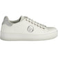 Chic White Embroidered Lace-Up Sneakers