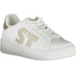 Elegant White Lace-up Sport Sneakers