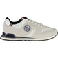 Sleek White Lace-Up Sports Sneakers