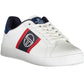 Sleek White Lace-Up Sports Sneakers