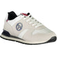 Sleek White Lace-Up Sports Sneakers