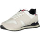 Sleek White Lace-Up Sports Sneakers