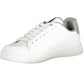 Elegant White Lace-Up Sports Sneakers