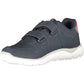 Blue Contrast Detail Sports Sneakers with Strap