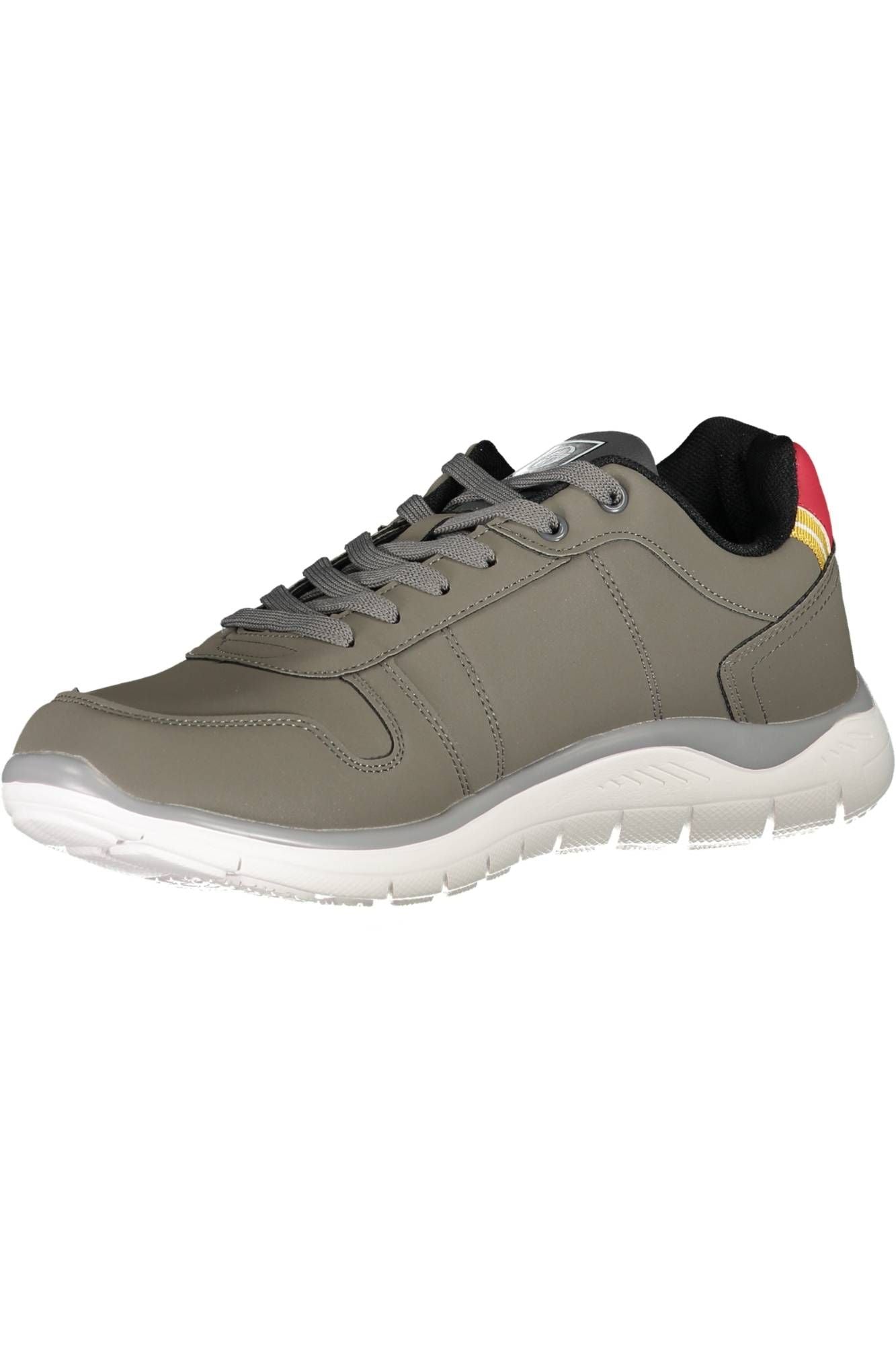 Sleek Gray Sports Sneakers with Contrasting Details