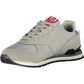 Sleek Gray Sneakers with Contrasting Details