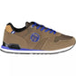 Elegant Sporty Lace-Up Sneakers in Brown