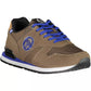 Elegant Sporty Lace-Up Sneakers in Brown