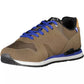 Elegant Sporty Lace-Up Sneakers in Brown