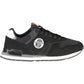 Sleek Black Lace-Up Athletic Sneakers