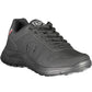 Sleek Black Lace-Up Sports Sneakers