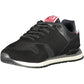 Sleek Black Lace-Up Athletic Sneakers