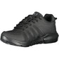 Sleek Black Sports Sneakers with Contrasting Details