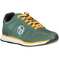 Sleek Green Sneakers with Embroidered Detail