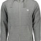 Elegant Gray Hooded Zip Sweatshirt