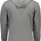 Elegant Gray Hooded Zip Sweatshirt