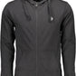 Elegant Black Hooded Zip Sweatshirt