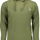 Green Cotton Hooded Sweatshirt with Logo Embroidery