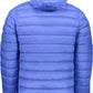 Blue Hooded Jacket with Sleek Logo Accent
