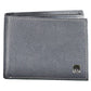 Elegant Blue Leather Wallet with Logo