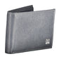 Elegant Blue Leather Wallet with Logo