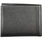 Sleek Black Leather Dual-Compartment Wallet