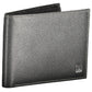 Sleek Black Leather Dual-Compartment Wallet