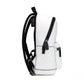 Cooper Large Bright White Signature PVC Shoulder Backpack Bookbag