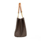 Teagen Large Brown Signature PVC Long Drop Satchel Handbag Purse