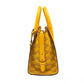Avril Small Honeycomb Leather Suede Top Zip Satchel Crossbody Bag Yellow