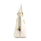 Katy Medium Chalk Crossgrain Leather Satchel Dome Bag Purse