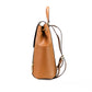 Phoebe Medium Brown Signature PVC Leather Flap Backpack Bookbag