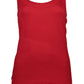 Chic Red Lace Insert Tank Top