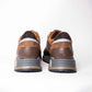 Elegant Leather and Suede Brown Sneakers
