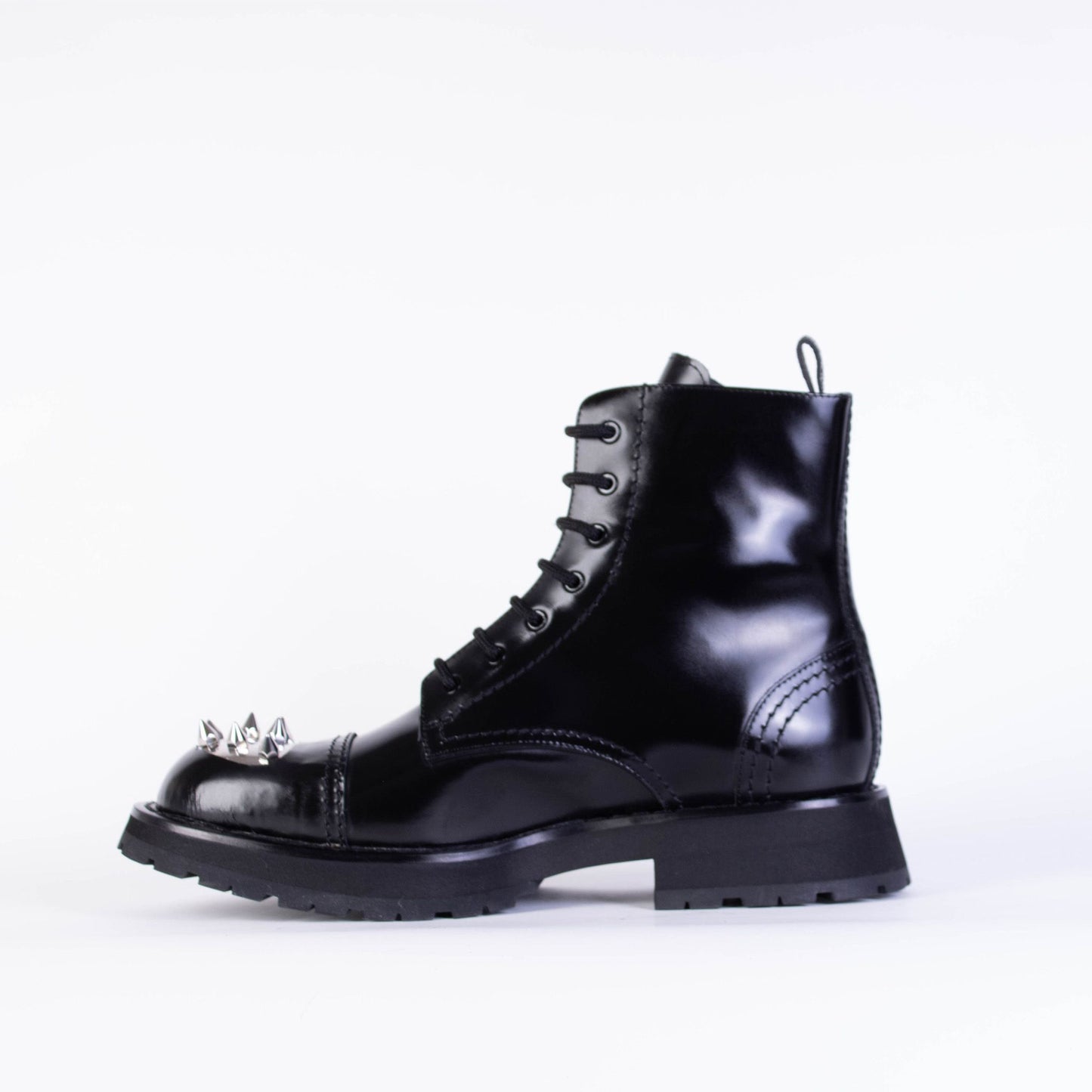 Studded Leather Combat Boots - Exquisite Craftsmanship