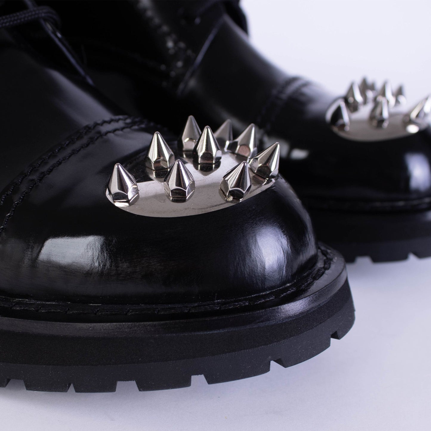 Studded Leather Combat Boots - Exquisite Craftsmanship