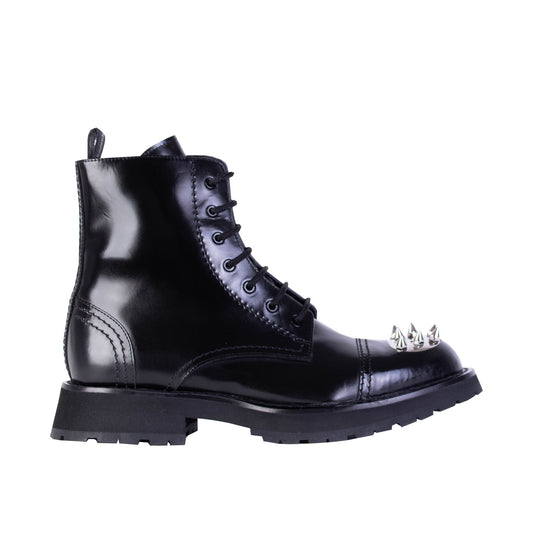 Studded Leather Combat Boots - Exquisite Craftsmanship