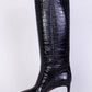 Charcoal High Stiletto Knee-High Boots