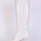 Ivory Knee-High Stiletto Boots