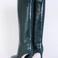 Emerald Elegance High Stiletto Boots