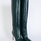 Emerald Elegance High Stiletto Boots