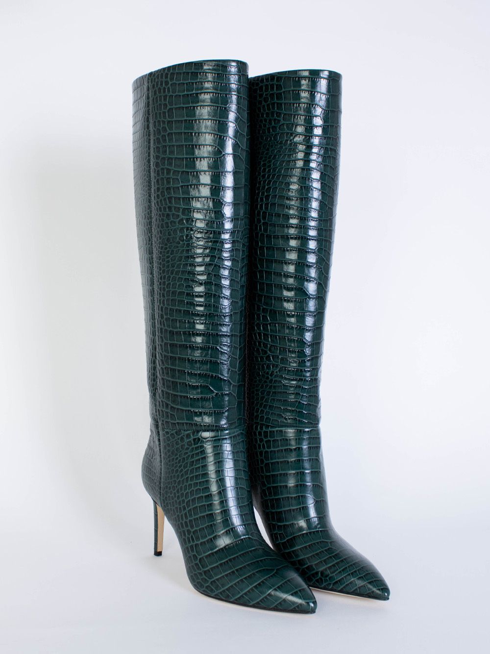 Emerald Elegance High Stiletto Boots