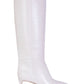 Ivory Knee-High Stiletto Boots