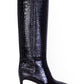 Charcoal High Stiletto Knee-High Boots