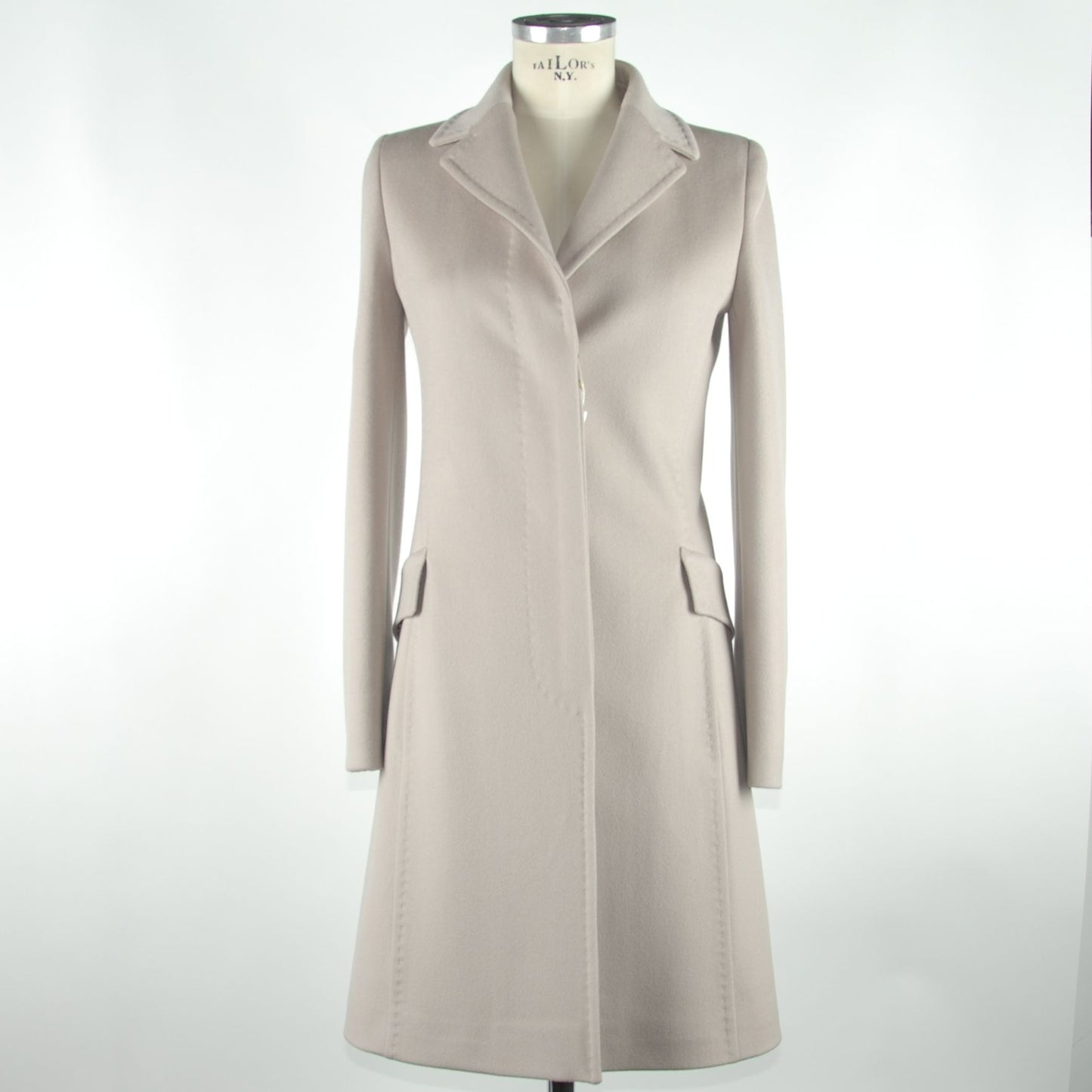 Beige Virgin Wool Martingale Jacket
