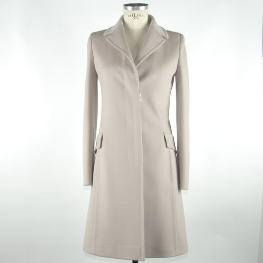 Beige Virgin Wool Martingale Jacket