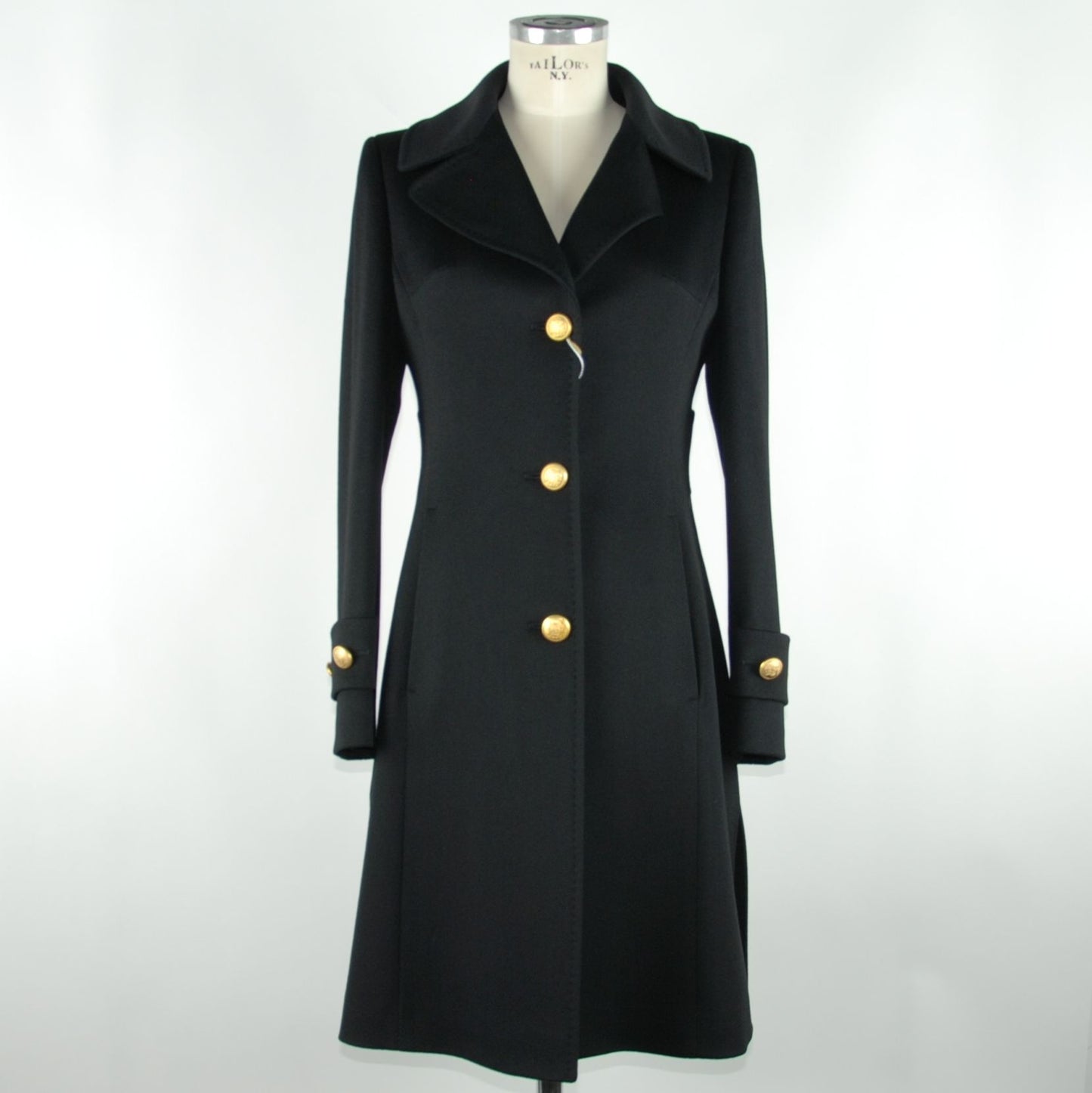 Elegant Black Virgin Wool Jacket