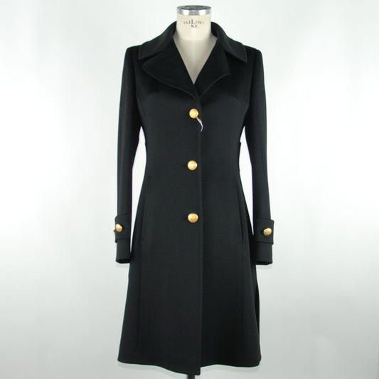 Elegant Black Virgin Wool Jacket